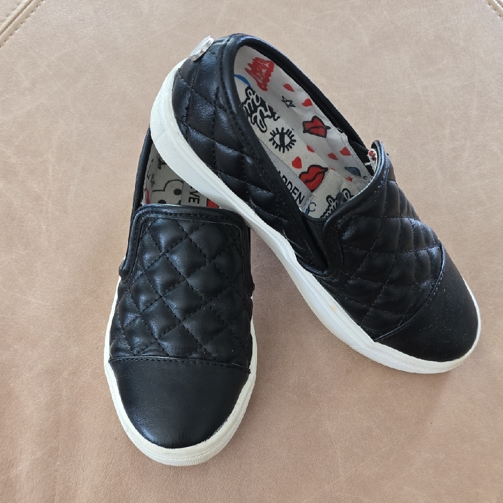 Steve Madden Black Kids Slip-On Shoes